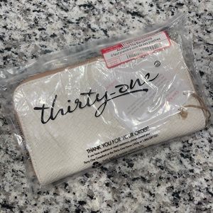 All About the Benjamin’s White Basketweave Wallet